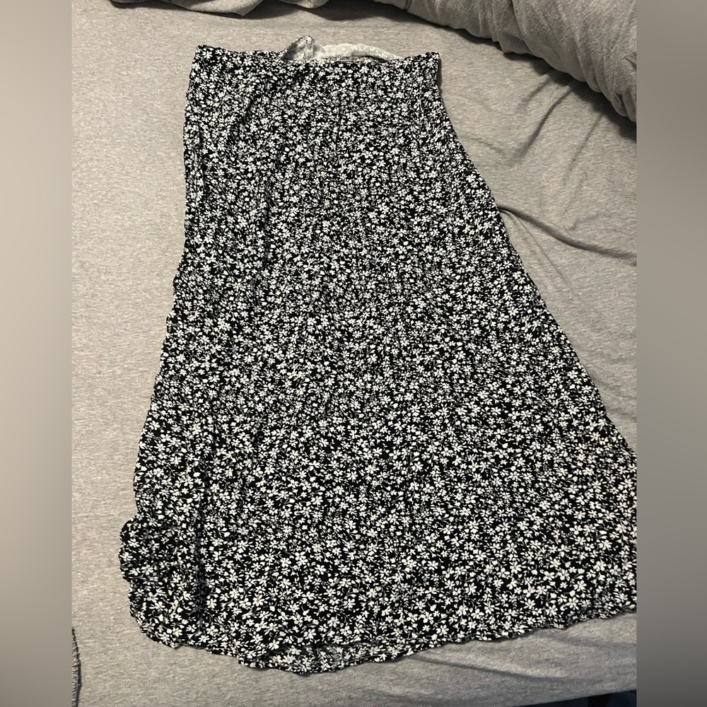 Black and White floral skirt